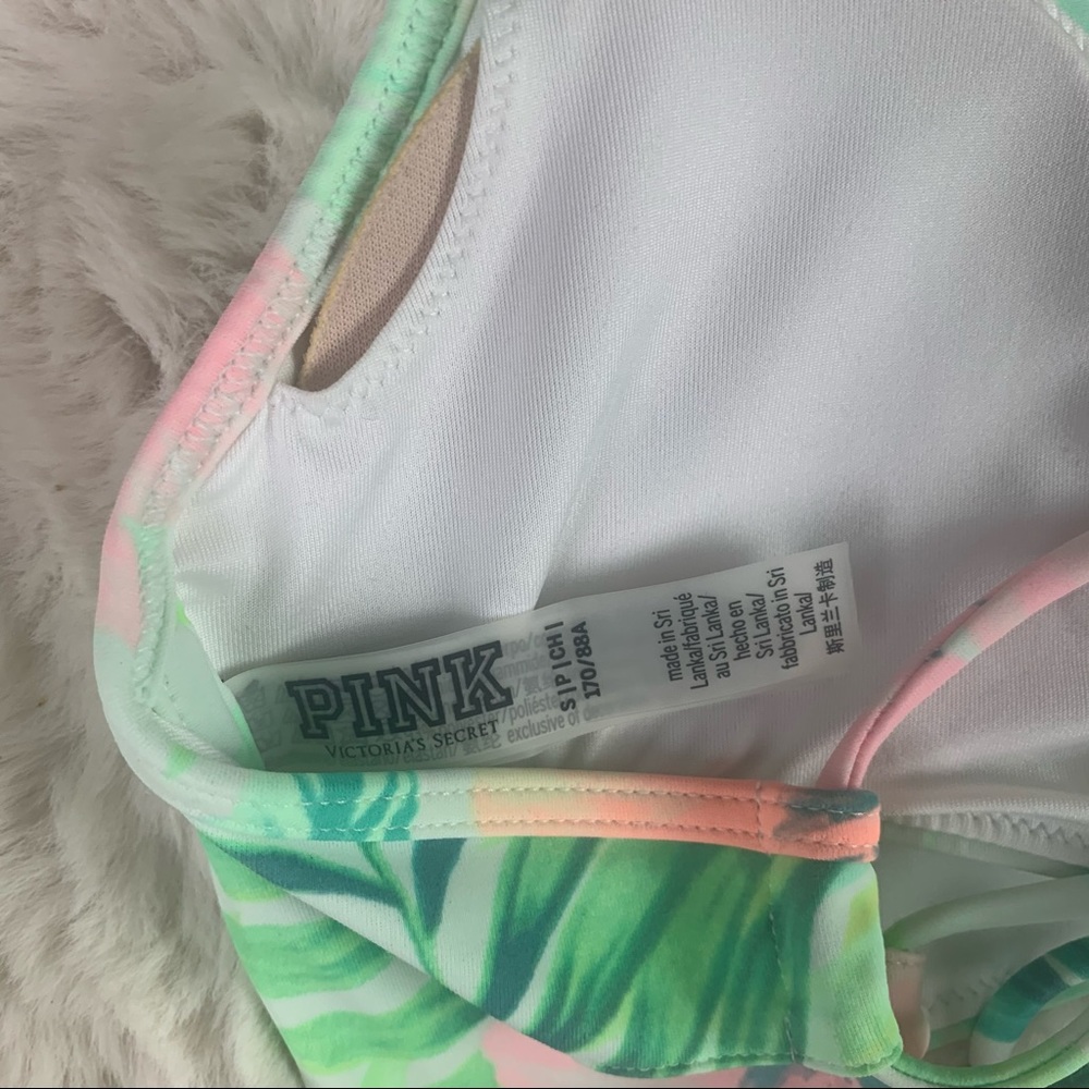 PINK Botanical Floral Tropic Swim Top - Picture 5 of 7